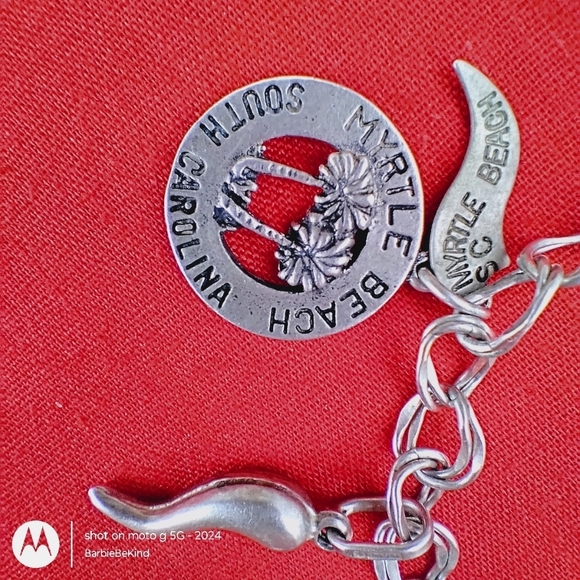 $5 Strt On Sat 12:30!Vtg Sterling Silver Charm Bracelet 12 Sterling Chrms. 7.5"​ - Picture 8 of 15